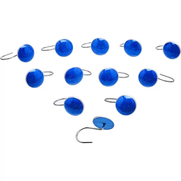 Amazon Basics Shower Curtain Hooks  Button PurpleBlue Button