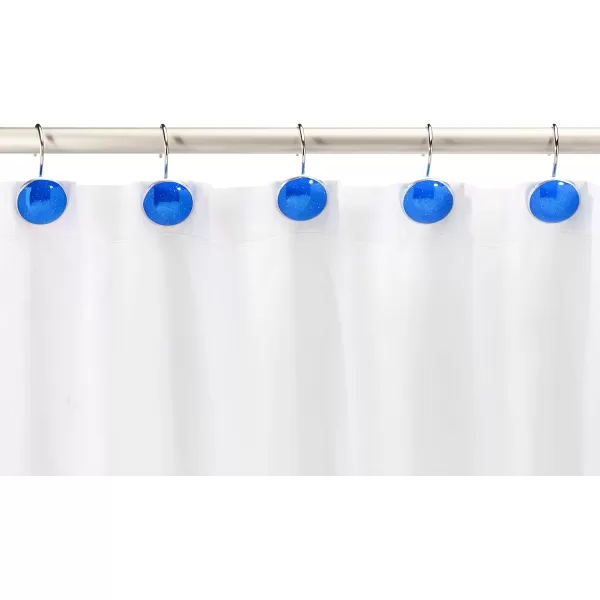 Amazon Basics Shower Curtain Hooks  Button PurpleBlue Button