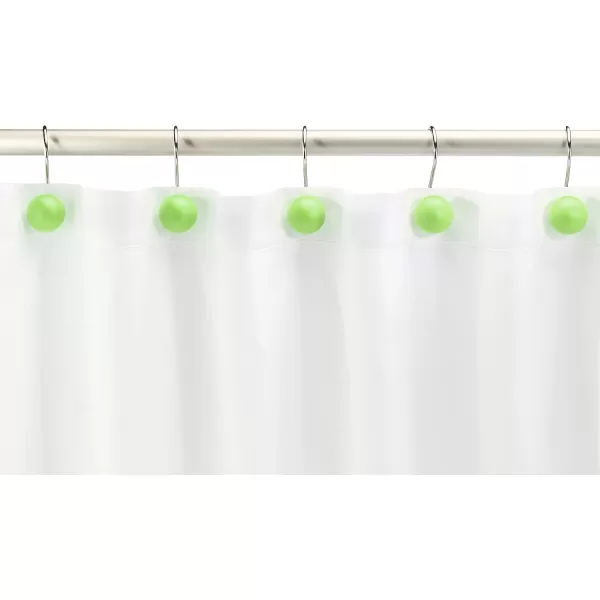 Amazon Basics Shower Curtain Hooks  Button PurpleGreen Round Ball