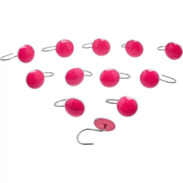 Amazon Basics Shower Curtain Hooks  Button PurplePink Button