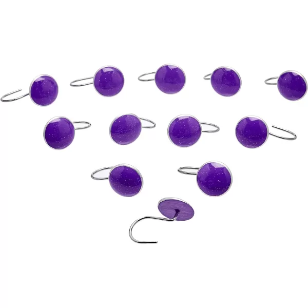 Amazon Basics Shower Curtain Hooks  Button PurplePurple Button