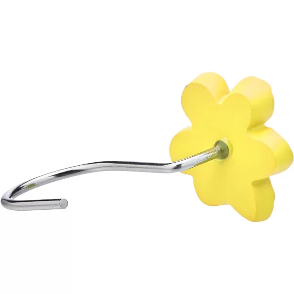 Amazon Basics Shower Curtain Hooks  Button PurpleYellow Flower
