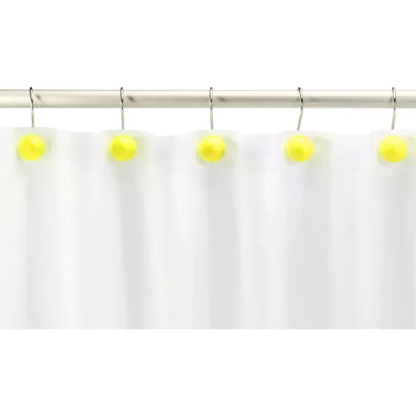 Amazon Basics Shower Curtain Hooks  Button PurpleYellow Round Ball