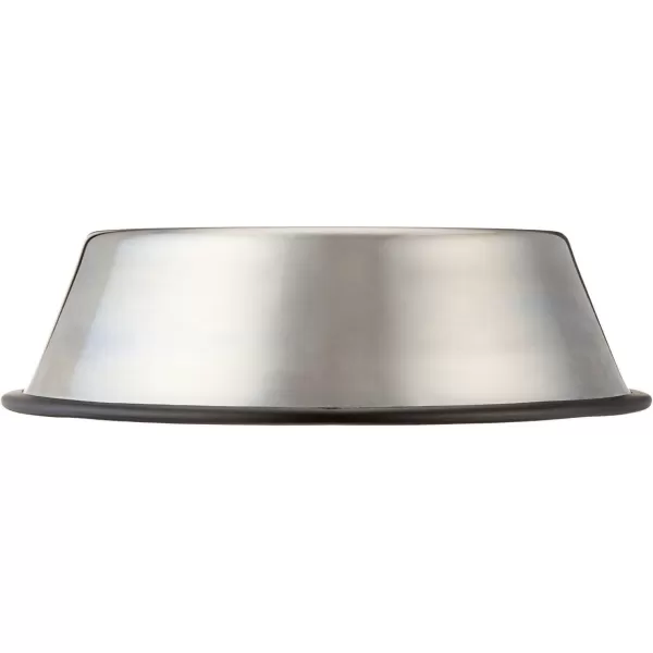 Amazon Basics Stainless Steel NonSkid Pet Dog Water And Food Bowl 2Pack 11 x 3 Inches Each Holds Up to 35 CupsSingle