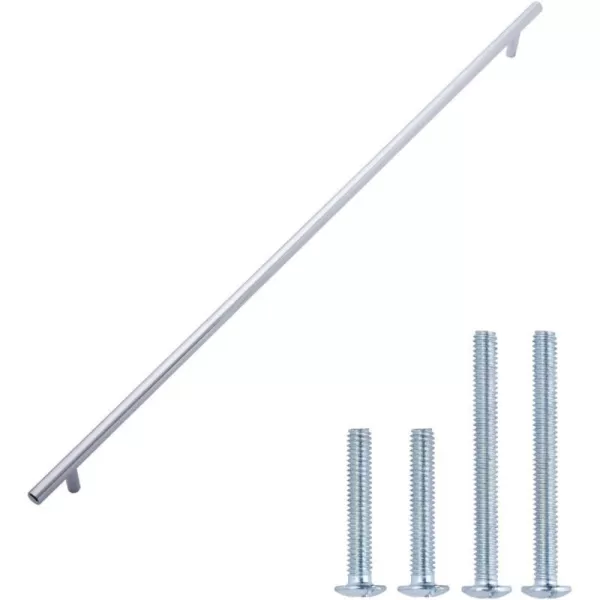 Amazon Basics Euro Bar Cabinet Handle 38inch Diameter 538inch Length 3inch Hole Center Satin Nickel 50Pack2125 in Length 189 in Hole Center Polished Chrome