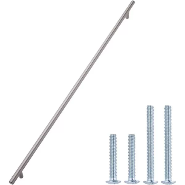 Amazon Basics Euro Bar Cabinet Handle 38inch Diameter 538inch Length 3inch Hole Center Satin Nickel 50Pack2125 in Length 189 in Hole Center Satin Nickel
