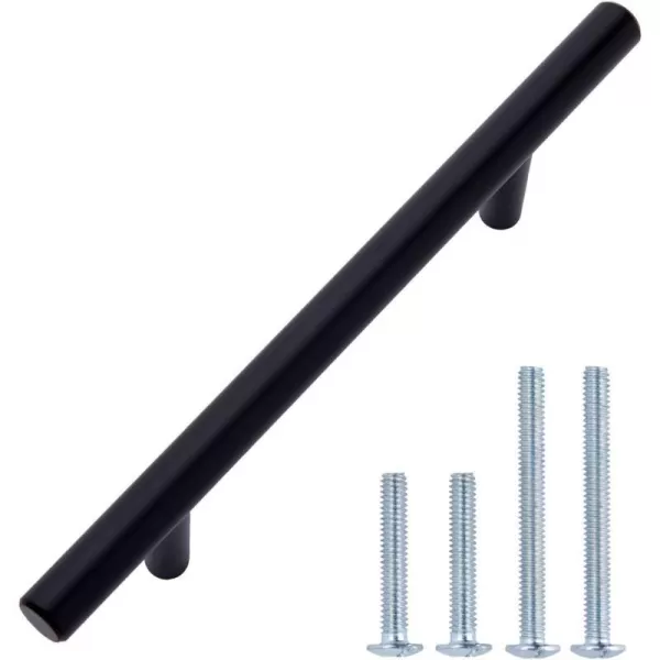 Amazon Basics Euro Bar Cabinet Handle 38inch Diameter 538inch Length 3inch Hole Center Satin Nickel 50Pack588 in Length 35 in Hole Center Flat Black