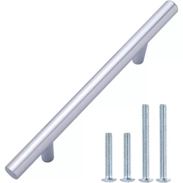 Amazon Basics Euro Bar Cabinet Handle 38inch Diameter 538inch Length 3inch Hole Center Satin Nickel 50Pack588 in Length 35 in Hole Center Polished Chrome