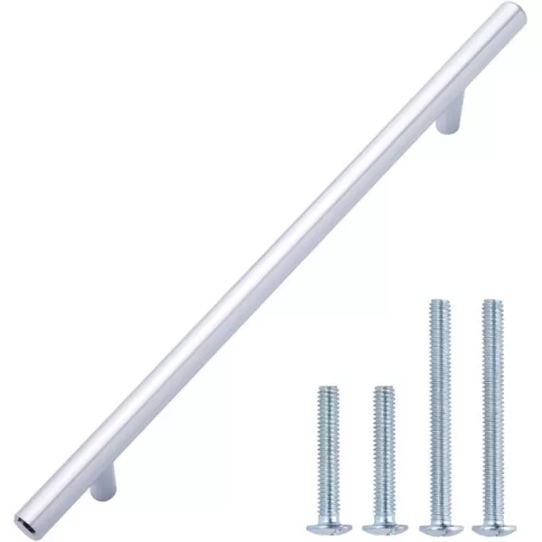 Amazon Basics Euro Bar Cabinet Handle 38inch Diameter 538inch Length 3inch Hole Center Satin Nickel 50Pack869 in Length 631 in Hole Center Polished Chrome
