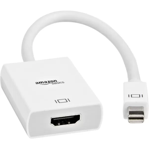 Amazon Basics Mini DisplayPort to HDMI Adapter WhiteAdapter Single 10pack