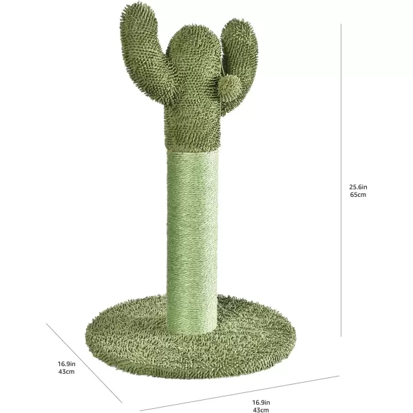 Amazon Basics Cactus Cat Scratching Post with Dangling Ball 256 Inches Green256 Scratching Post