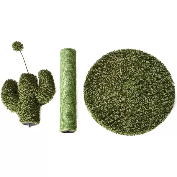 Amazon Basics Cactus Cat Scratching Post with Dangling Ball 256 Inches Green256 Scratching Post