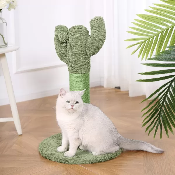 Amazon Basics Cactus Cat Scratching Post with Dangling Ball 256 Inches Green256 Scratching Post