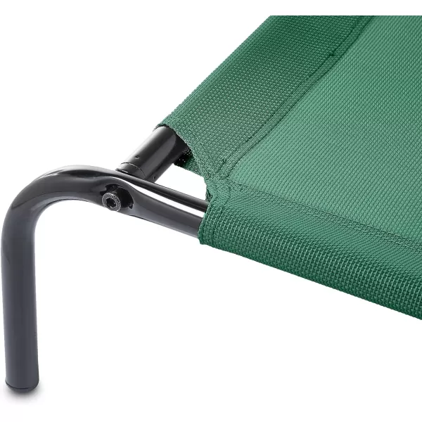 Amazon Basics Cooling Elevated Dog Bed with Metal Frame Medium 43 x 26 x 75 Inch Grey280L x 210W x 70Th Green
