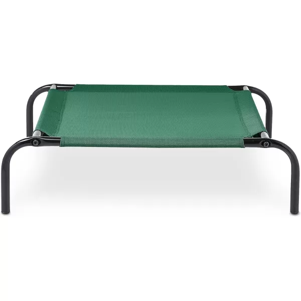 Amazon Basics Cooling Elevated Dog Bed with Metal Frame Medium 43 x 26 x 75 Inch Grey280L x 210W x 70Th Green