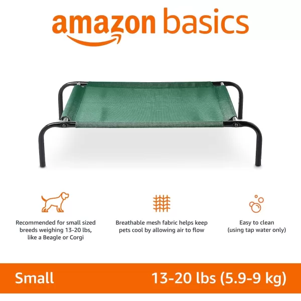 Amazon Basics Cooling Elevated Dog Bed with Metal Frame Medium 43 x 26 x 75 Inch Grey360L x 220W x 75Th Green