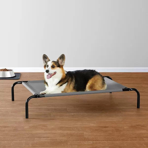 Amazon Basics Cooling Elevated Dog Bed with Metal Frame Medium 43 x 26 x 75 Inch Grey430L x 260W x 75Th Grey