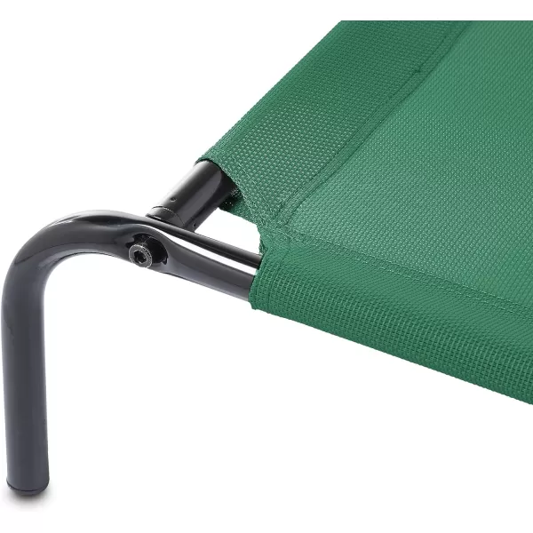 Amazon Basics Cooling Elevated Dog Bed with Metal Frame Medium 43 x 26 x 75 Inch Grey51 x 31 x 8 Inch Green