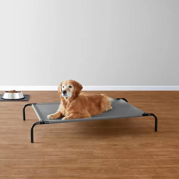Amazon Basics Cooling Elevated Dog Bed with Metal Frame Medium 43 x 26 x 75 Inch Grey510L x 310W x 80Th Grey