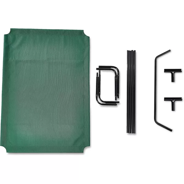 Amazon Basics Cooling Elevated Dog Bed with Metal Frame Medium 43 x 26 x 75 Inch Grey600L x 370W x 90Th Green