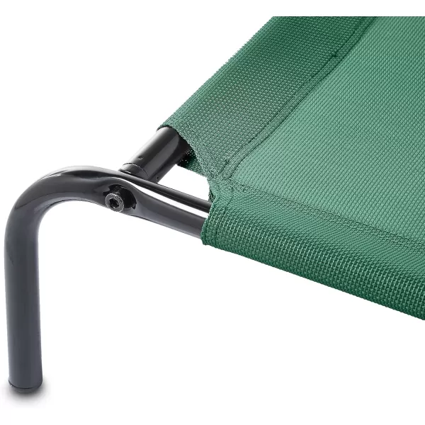 Amazon Basics Cooling Elevated Dog Bed with Metal Frame Medium 43 x 26 x 75 Inch Grey77L x 256W x 77Th Green