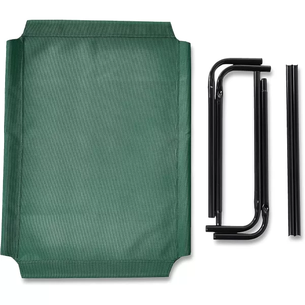 Amazon Basics Cooling Elevated Dog Bed with Metal Frame Medium 43 x 26 x 75 Inch Grey77L x 256W x 77Th Green