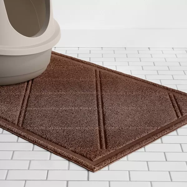 Amazon Basics LessMess Cat Litter Box Mat 24 x 35 GreyBrown