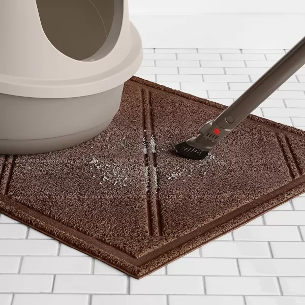 Amazon Basics LessMess Cat Litter Box Mat 24 x 35 GreyBrown
