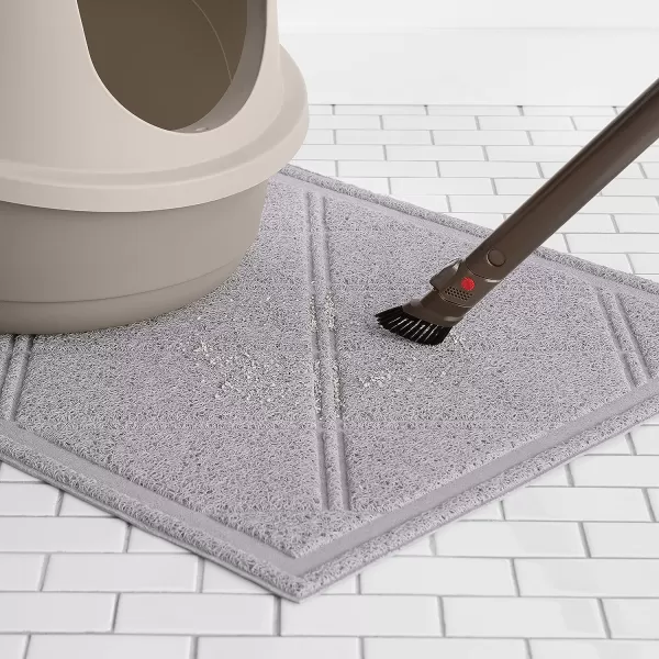 Amazon Basics LessMess Cat Litter Box Mat 24 x 35 GreyGray