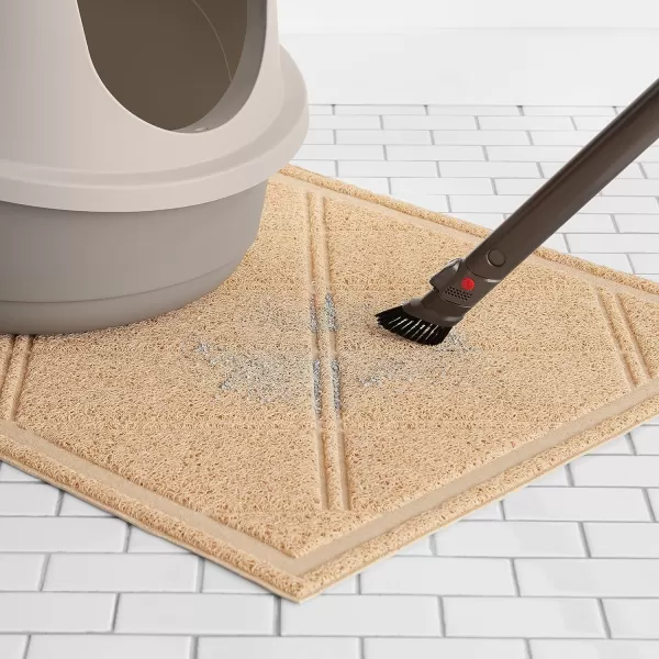 Amazon Basics LessMess Cat Litter Box Mat 24 x 35 GreyTan