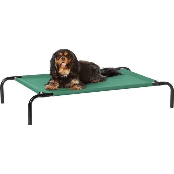 Amazon Basics Cooling Elevated Dog Bed with Metal Frame Medium 43 x 26 x 75 Inch Grey360L x 220W x 75Th Green