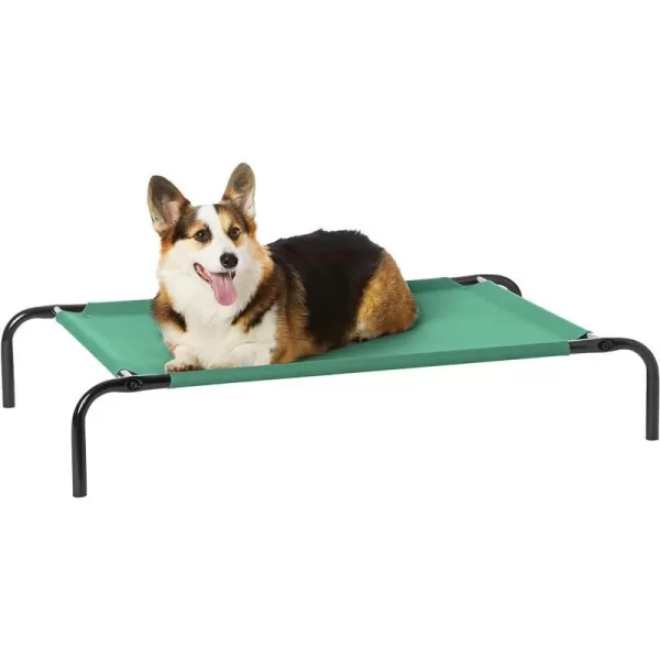 Amazon Basics Cooling Elevated Dog Bed with Metal Frame Medium 43 x 26 x 75 Inch Grey77L x 256W x 77Th Green