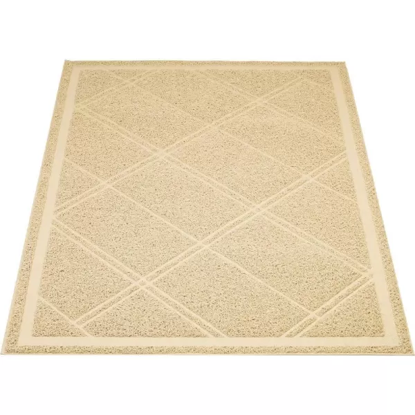 Amazon Basics LessMess Cat Litter Box Mat 24 x 35 GreyTan
