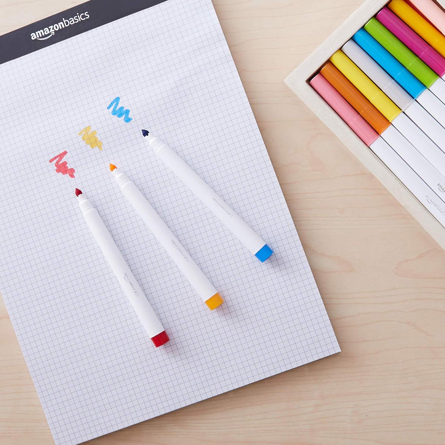 Amazon Basics Broad Line 40 Colors Washable Markers Pack of 40 Multicolored40 Colors Supertip