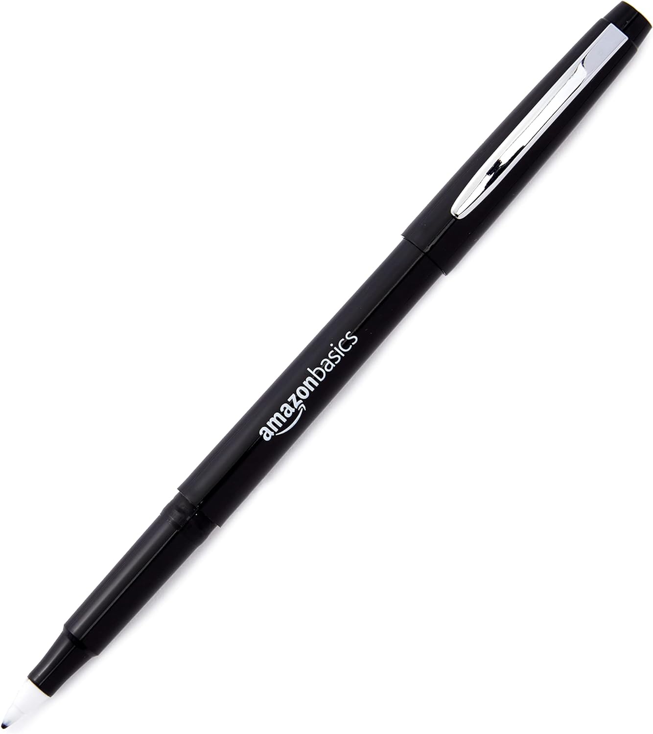Amazon Basics Felt Tip Marker Pens 12Pack Assorted ColorsBlack 12 Pack