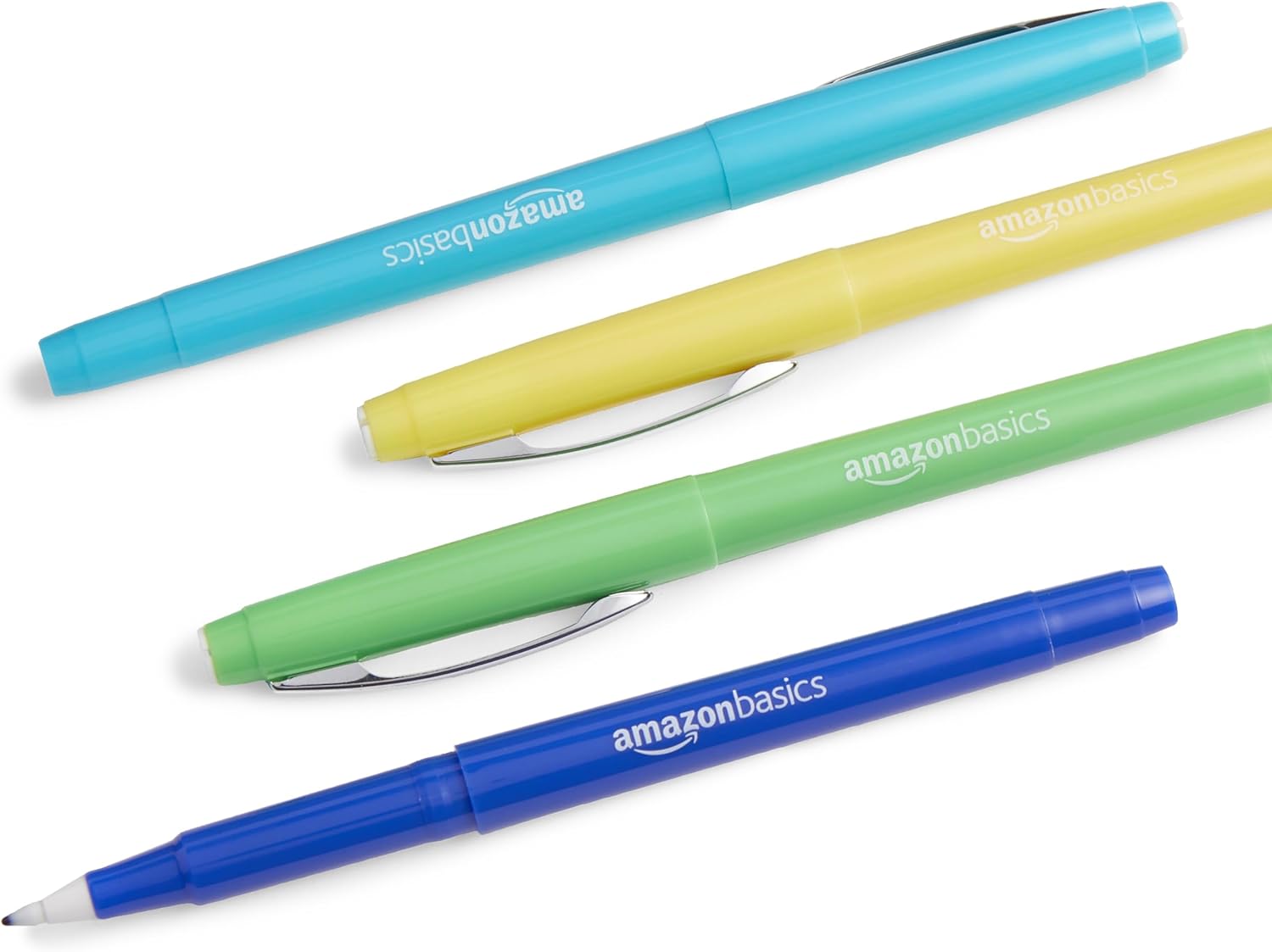 Amazon Basics Felt Tip Marker Pens 12Pack Assorted ColorsBlack 24 Pack