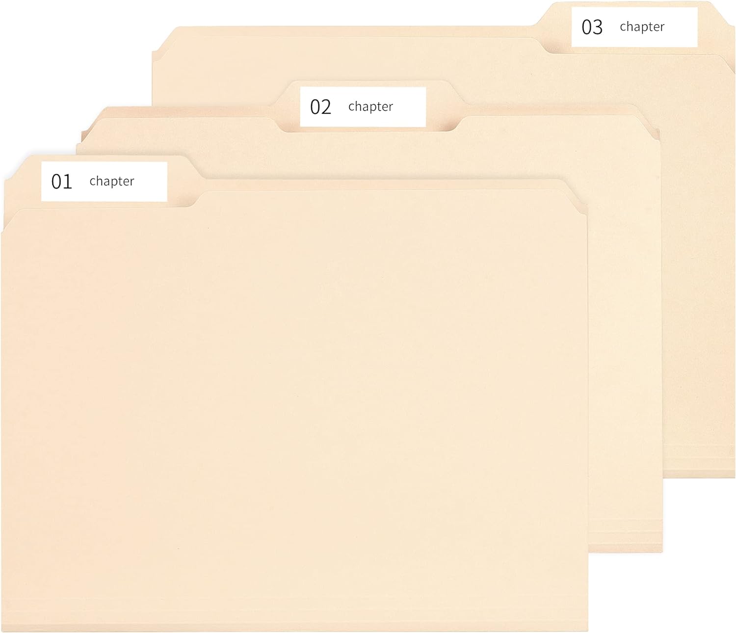 Amazon Basics File Folders Letter Size Heavyweight 13Cut Tab Assorted Colors 50PackManila Legal size