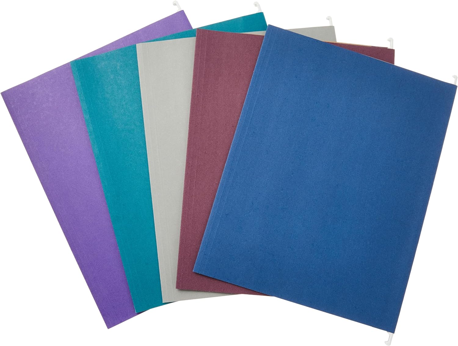 Amazon Basics Hanging File Folders Letter Size Black 25PackAssorted Jeweltone Colors