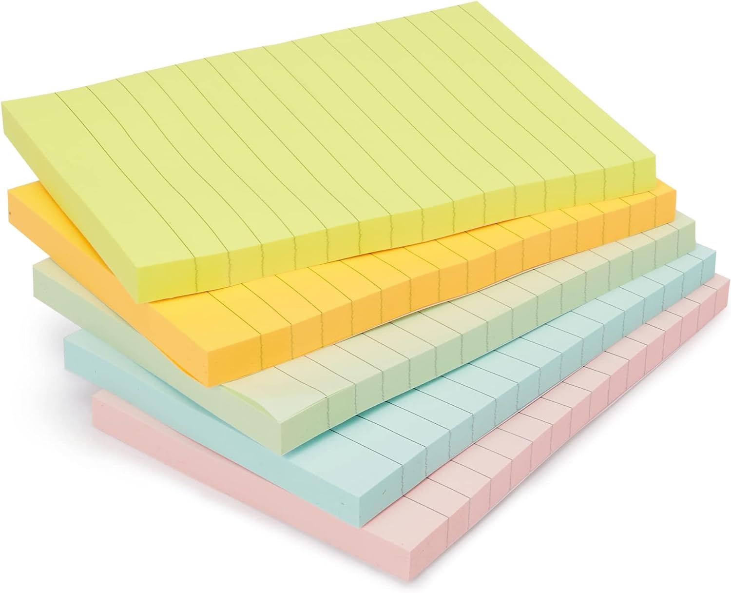 Amazon Basics Lined Sticky Notes 4 x 6Inch Assorted Colors 5PackAmazon Basics Lined Sticky Notes 4 x 6Inch Assorted Colors 5Pack