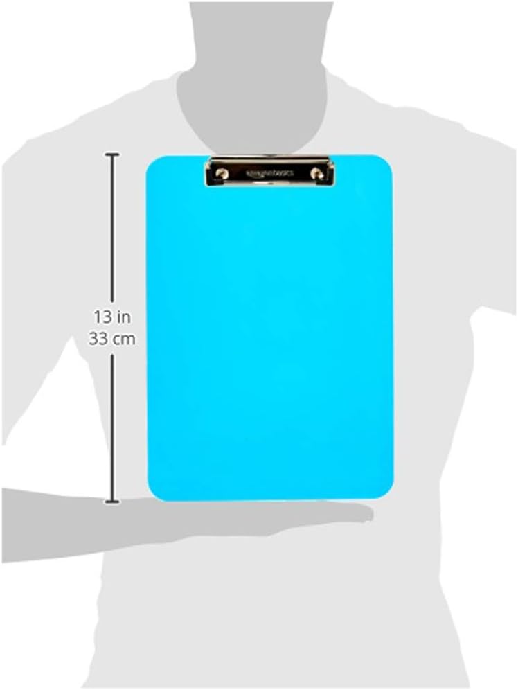 Amazon Basics Plastic Clipboards Pack of 6 Letter Assorted ColorAmazon Basics Plastic Clipboards Pack of 6 Letter Assorted Color