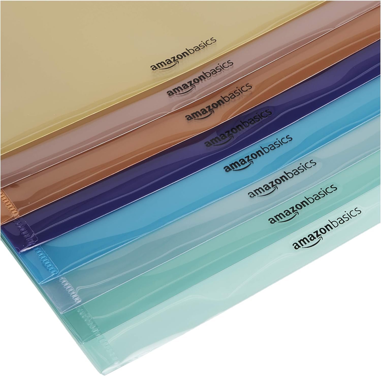 Amazon Basics Two Pocket Plastic Dividers 8 Tab Set 24 Count Pack of 3 Letter Size Assorted Color24 Count