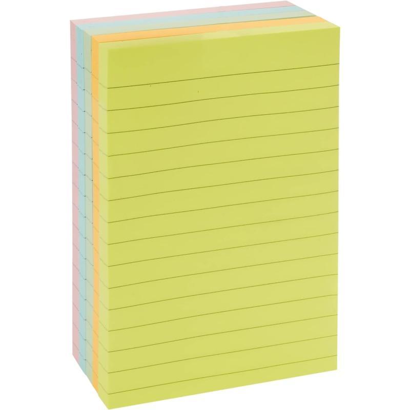 Amazon Basics Lined Sticky Notes 4 x 6Inch Assorted Colors 5PackAmazon Basics Lined Sticky Notes 4 x 6Inch Assorted Colors 5Pack