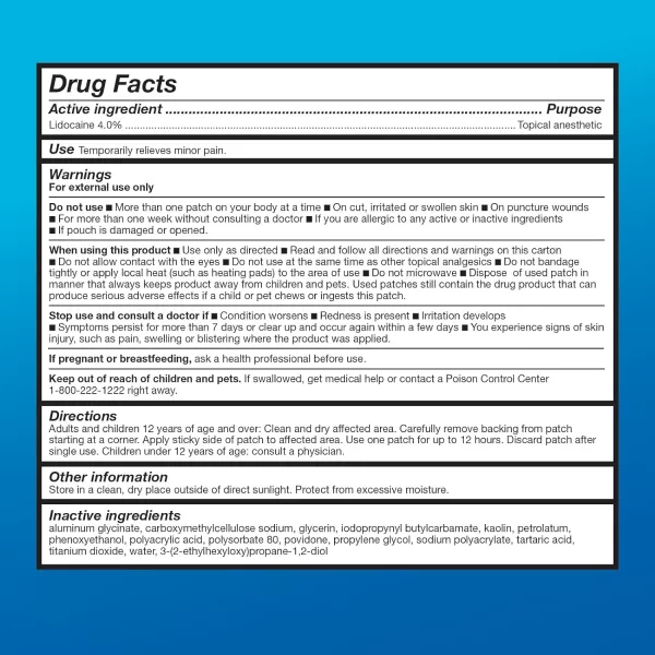 Amazon Basic Care Maximum Strength OTC Pain Relief  4 Lidocaine Patch 39 x 55 15Count Box Previously HealthWiseAmazon Basic Care Maximum Strength OTC Pain Relief  4 Lidocaine Patch 39 x 55 15Count Box Previously HealthWise