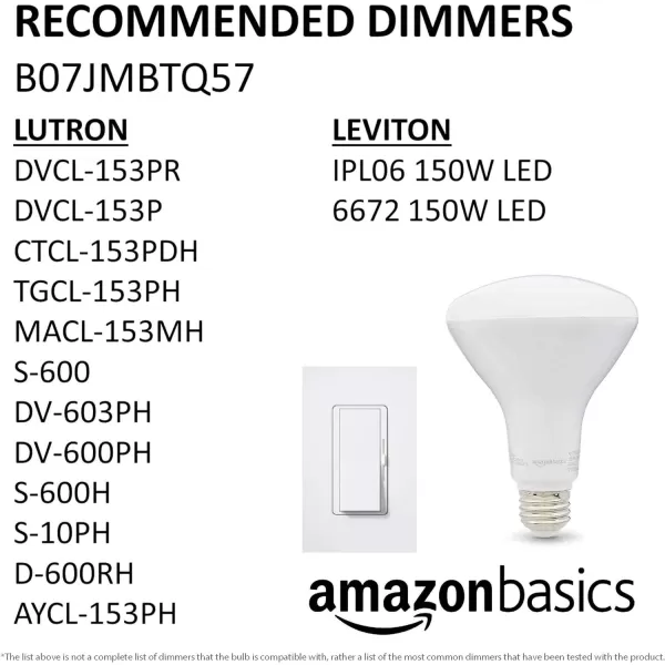 Amazon Basics  BR30 LED Light Bulb 11W Equivalent to 65W Soft White Dimmable 10000 Hour Lifetime 6PackSoft White 6 Count Pack of 1 65 Watt