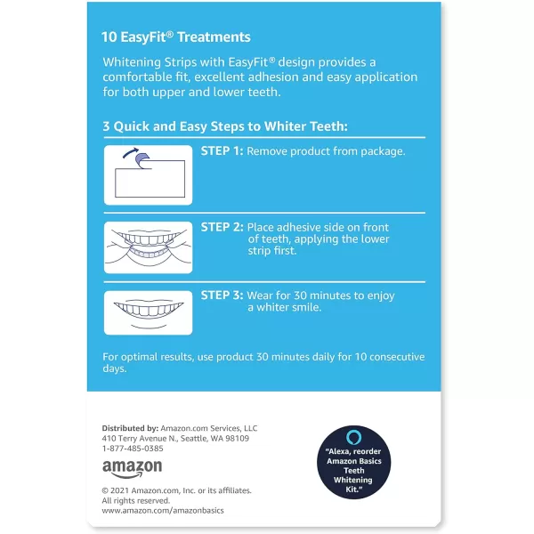 Amazon Basics 10 Day Teeth Whitening Strips Kit 20 Count Previously SolimoAmazon Basics 10 Day Teeth Whitening Strips Kit 20 Count Previously Solimo