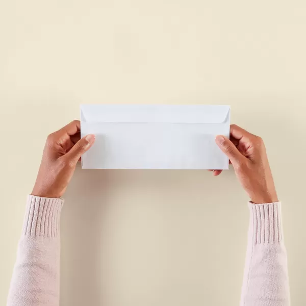 Amazon Basics 10 SecurityTinted SelfSeal Business Envelopes with Left Window Peel amp Seal Closure  500Pack WhiteTint Peel amp Seal Single Left Window Envelopes