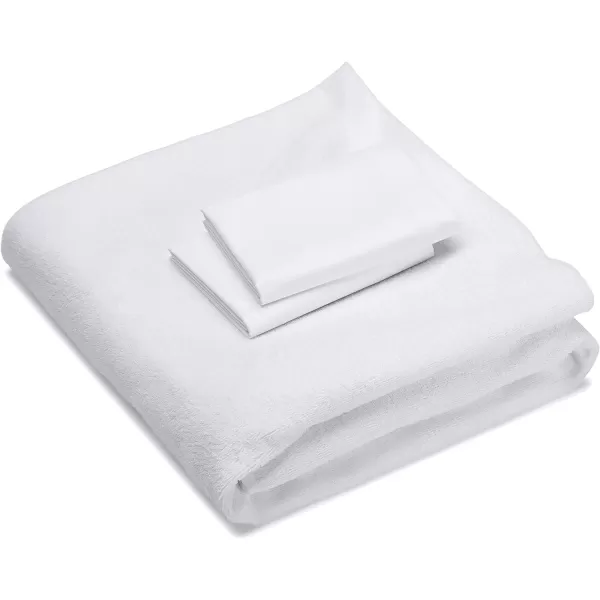 Amazon Basics 100 Cotton Hypoallergenic Pillow Protector Case  Queen WhiteKing Mattress Protector and Pillow Protector