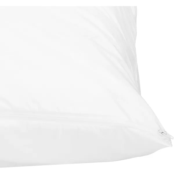 Amazon Basics 100 Cotton Hypoallergenic Pillow Protector Case  Queen WhiteStandard Pillow Protector