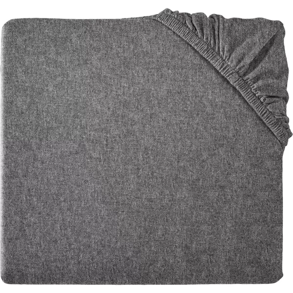 Amazon Basics 100 Cotton Jersey 3Piece Toddler Sheet Set 28 x 52 Inches WhiteDark Gray Crib Sheet Set