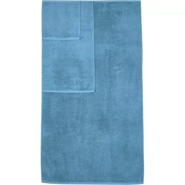 Amazon Basics 100 Cotton QuickDry Bath Towel 2Pack Platinum 54 x 303Piece Set Lake Blue